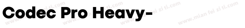Codec Pro Heavy字体转换